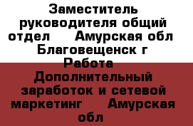 Заместитель руководителя(общий отдел). - Амурская обл., Благовещенск г. Работа » Дополнительный заработок и сетевой маркетинг   . Амурская обл.